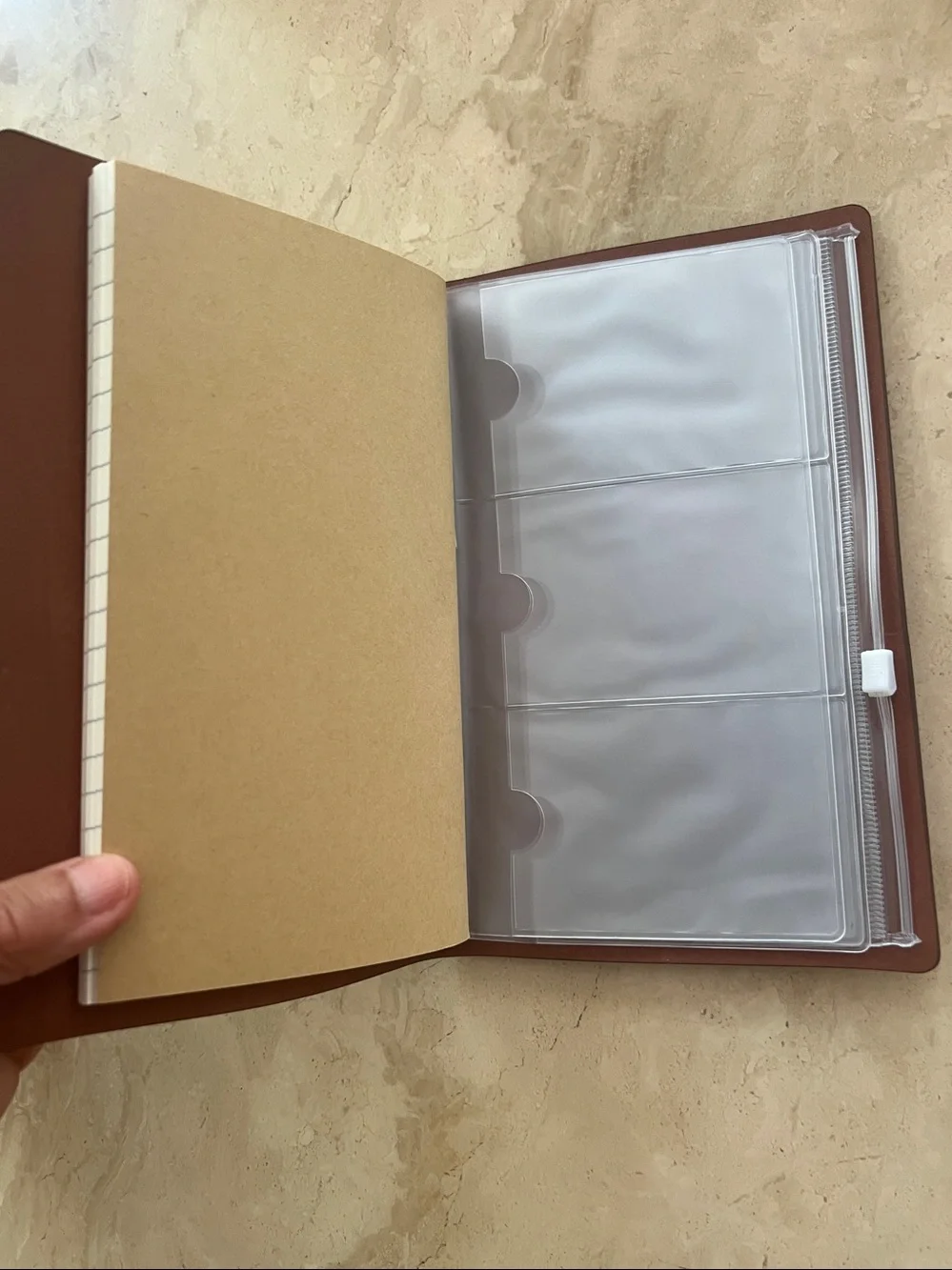 Leather Notebook, Refillable Notepaper Travel Journal Planner 5”x8”